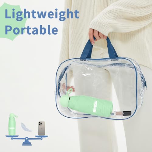 Yoobure Travel Umbrella Portable Compact Umbrellas, Pocket Mini for Purse, Umbrellas for UV Sun & Rain Small for Backpack, Umbrella with Case Folding for Kids Women - Image 5