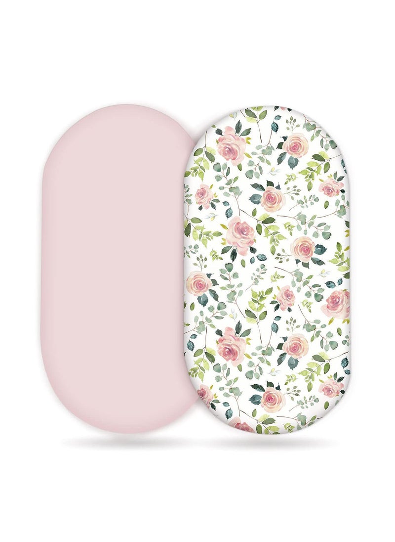 Y&D 2 Piece Baby's Printed Cradle Stretch Removable Bed Cover  - Image 1