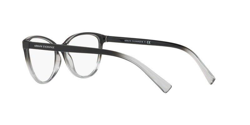 Armani Exchange A|X Womens AX3053 Square Prescription Eyewear Frames, Black/Transparent Smoke/Demo Lens, 53 mm - Image 5