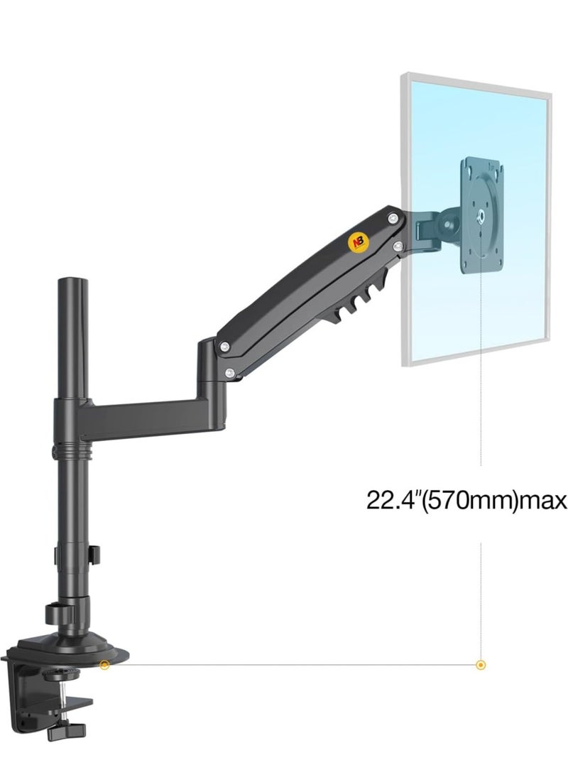 NB ERGONOMIC Monitor Desk Mount Long Arm for Monitors Within 4.4 to 19.8lbs Ultra Wide Full Motion Swivel Height Adjustable Monitor Stand H100 - Image 2