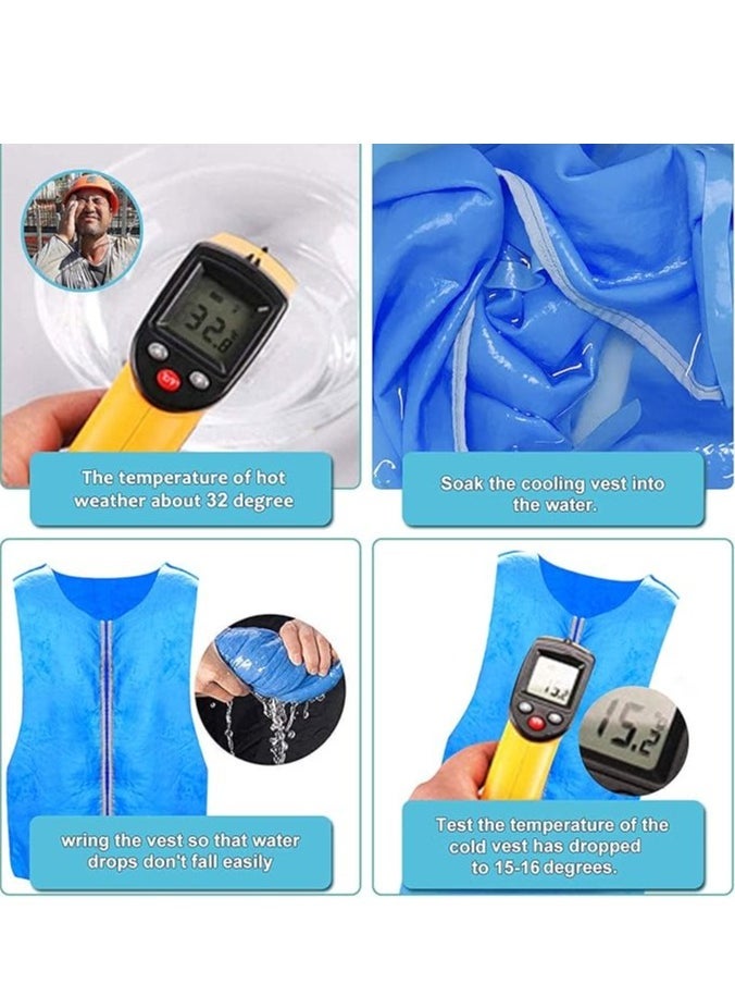 Summer Cooling Vest for Men and Women - Evaporative Ice Cold, Breathable, Loose Fit, Suedette Material, Sleeveless, Solid Color, Regular Length, Perfect for Hot Weather and Outdoor Activities  - Image 2