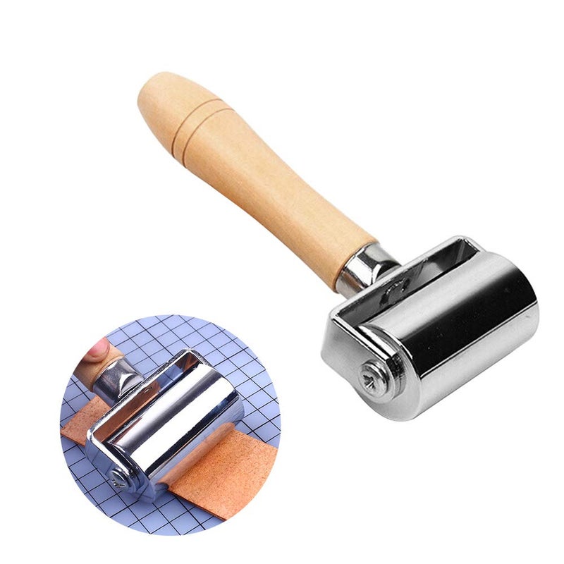 Leather Press Edge Roller Leather Glue Laminating Tool Platen Tool (60mm/2.4"inch)