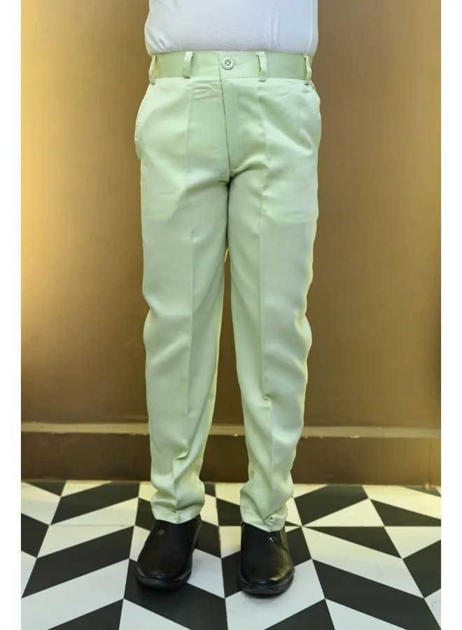 BT DEZINES Light Green Sherwani and Trousers Set for Boys