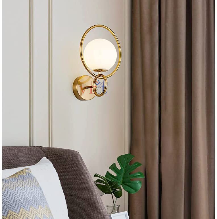 VRCT Wall Lantern Modern Glass Ball Wall Lamp Gold Indoor Lighting Fixtures Globe Brass Wall Lights for Restaurant Living Room Mirror Headlights Bedside - Image 4