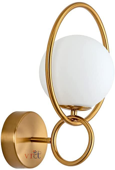 VRCT Wall Lantern Modern Glass Ball Wall Lamp Gold Indoor Lighting Fixtures Globe Brass Wall Lights for Restaurant Living Room Mirror Headlights Bedside - Image 1