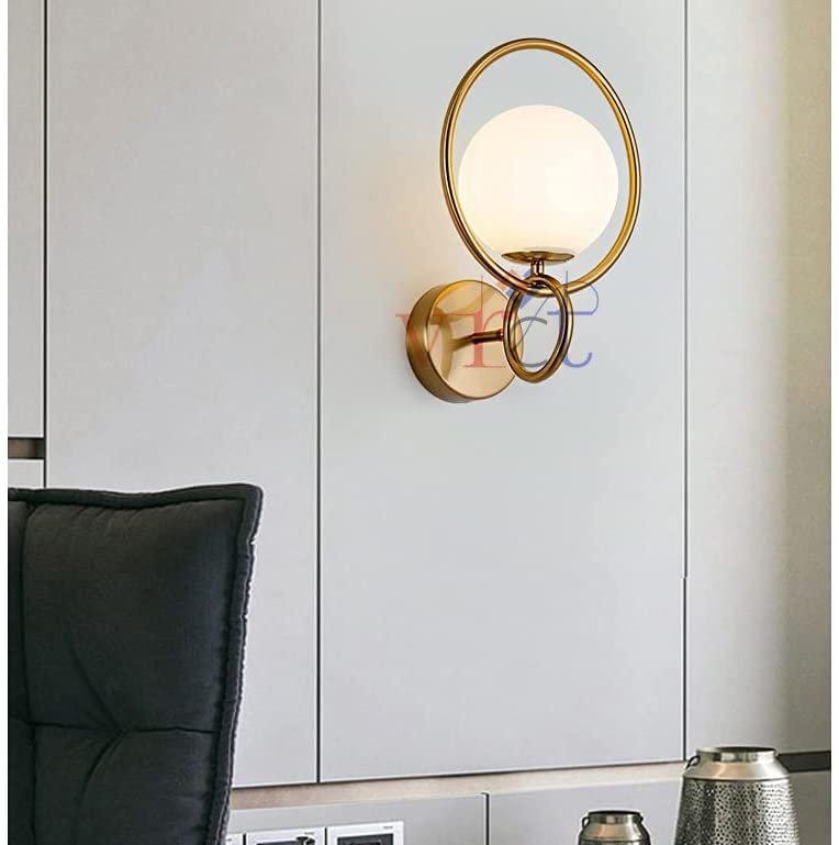 VRCT Wall Lantern Modern Glass Ball Wall Lamp Gold Indoor Lighting Fixtures Globe Brass Wall Lights for Restaurant Living Room Mirror Headlights Bedside - Image 3