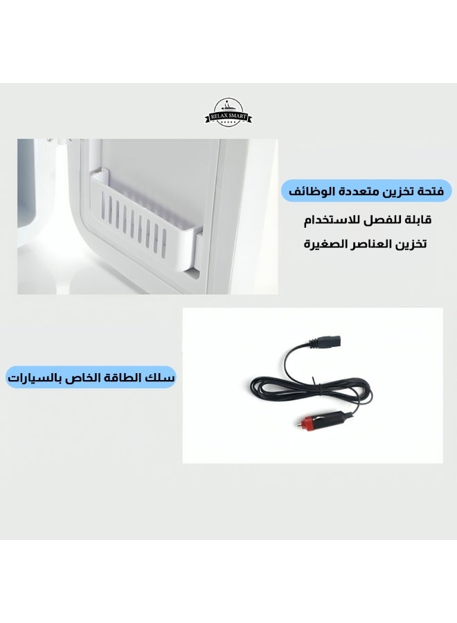 Relax Smart Compact & Portable Mini Refrigerator – 8L Personal Cooler and Warmer, Low-Noise Fridge for Skincare, Cosmetics, Drinks, Snacks, Car, Office & Travel - Image 4