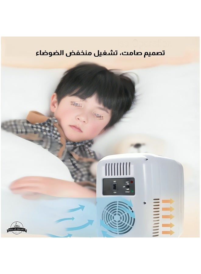 Relax Smart Compact & Portable Mini Refrigerator – 8L Personal Cooler and Warmer, Low-Noise Fridge for Skincare, Cosmetics, Drinks, Snacks, Car, Office & Travel - Image 3