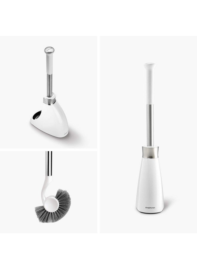 simplehuman simplehuman Toilet Brush with Caddy, Stainless Steel, White  - Image 2