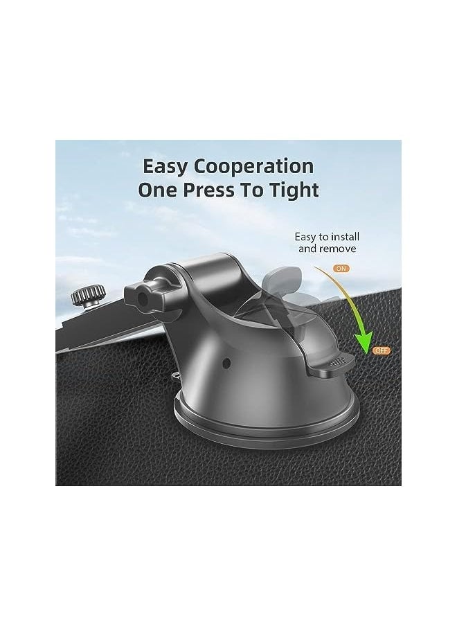 erorex Car Phone Holder Dashboard Adjustable Car Mobile Stand Windshield Car Cradle Suction Compatible For iPhone 13 Pro,13 Pro Max,13 mini | Car Phone Holder | Phone Holder Car - Black  - Image 5