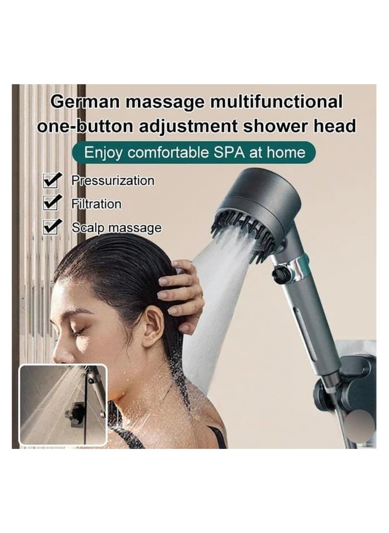 ARNOTEC German Multifunctional Massage Shower, Handheld Shower Head with Filter, High Pressure 3 Mode Showerhead, Removable Powerful Pressure Hand Held Showerhead  - Image 2