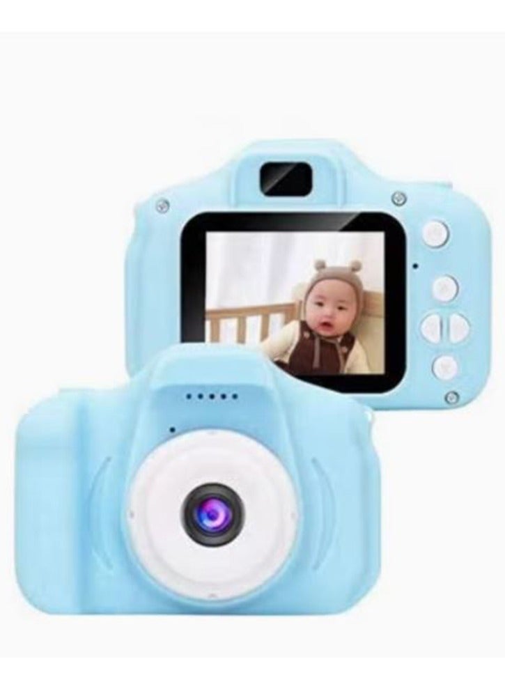 لعبة كاميرا رقمية للأطفال (أزرق)، هدايا للأطفال الأولاد والبنات، كاميرا رقمية صغيرة قابلة لإعادة الشحن من السيليكون مقاومة للصدمات للأطفال - Image 2