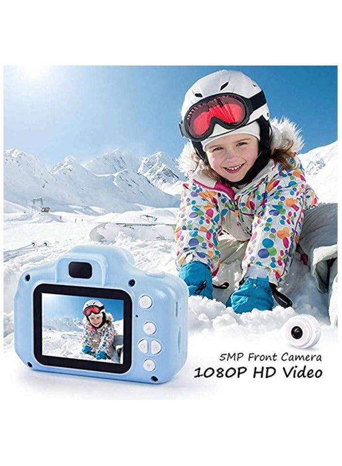لعبة كاميرا رقمية للأطفال (أزرق)، هدايا للأطفال الأولاد والبنات، كاميرا رقمية صغيرة قابلة لإعادة الشحن من السيليكون مقاومة للصدمات للأطفال - Image 3