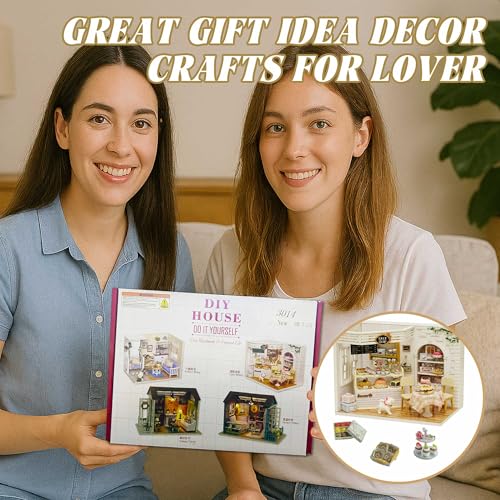 Kisoy Romantic and Cute Dollhouse Miniature DIY House Kit Creative Room Perfect DIY Gift for Friends,Lovers and Families (Cake Diary) - Image 4