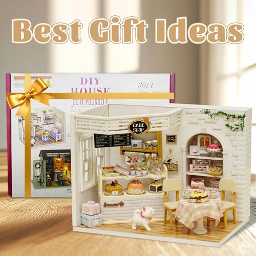 Kisoy Romantic and Cute Dollhouse Miniature DIY House Kit Creative Room Perfect DIY Gift for Friends,Lovers and Families (Cake Diary) - Image 5