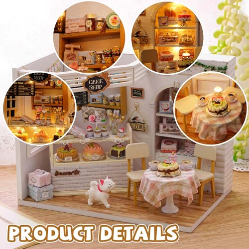 Kisoy Romantic and Cute Dollhouse Miniature DIY House Kit Creative Room Perfect DIY Gift for Friends,Lovers and Families (Cake Diary) - Image 3