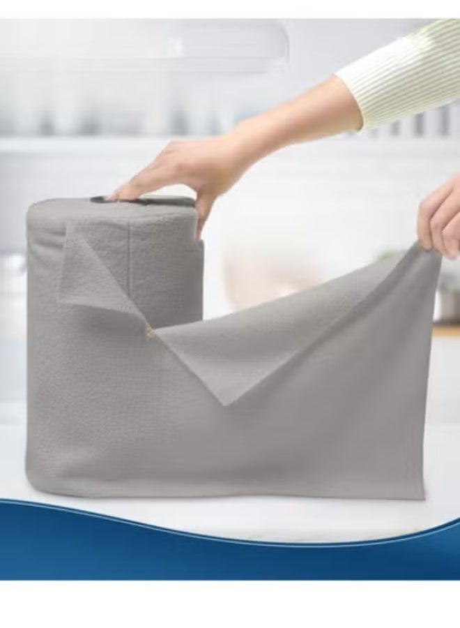 20 20 Planet CARE EVERYDAY Microfiber Cleaning Cloths, Rags Kitchen Towel Dish, Car Wash Kit, Windows, Surface, Bathroom, Absorbent Reusable, All Purpose, Cleaning Supplies - 30 x 30 cm – Grey (50 Sheets Roll) - Image 2