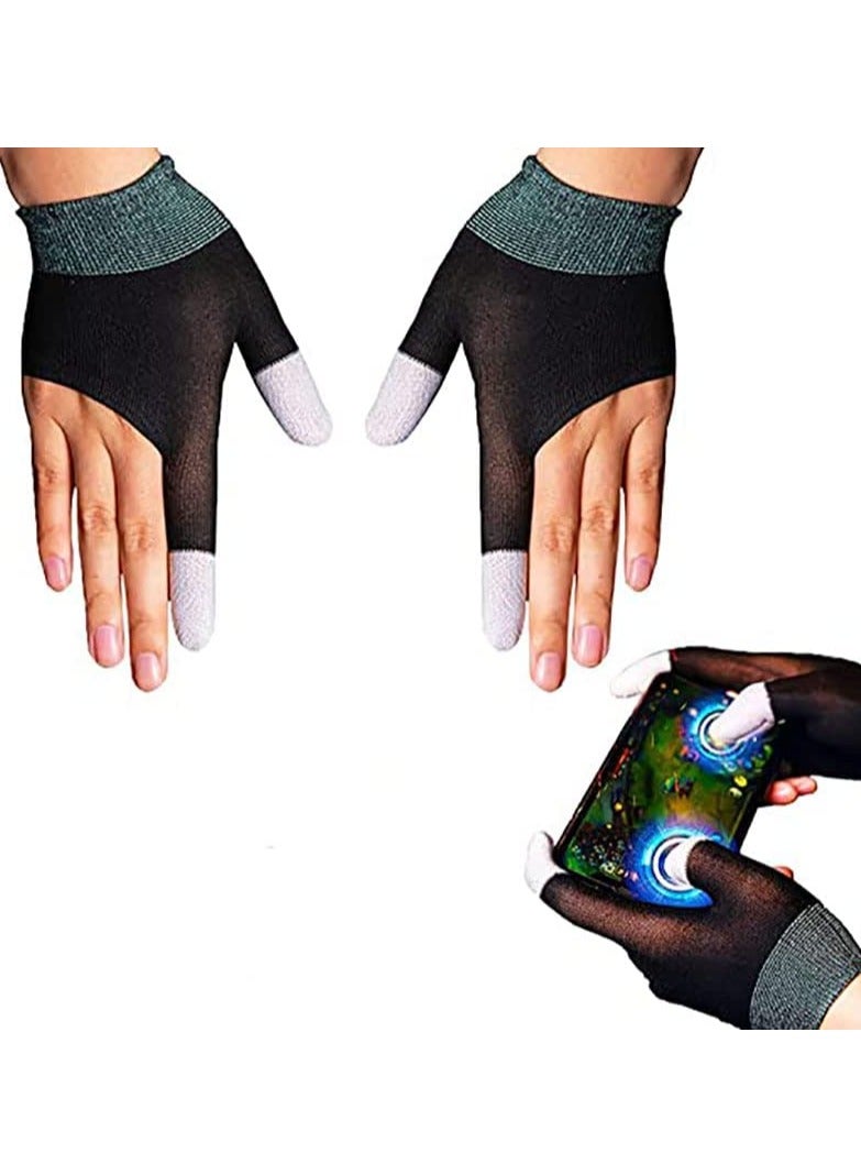 Finger Cover Breathable Game Controller Finger Sleeve 1Pair The latest silver fiber G1 material For Pubg Sweat Proof Touch Screen Gaming Thumb Gloves For All Mobile One pair  - Image 1