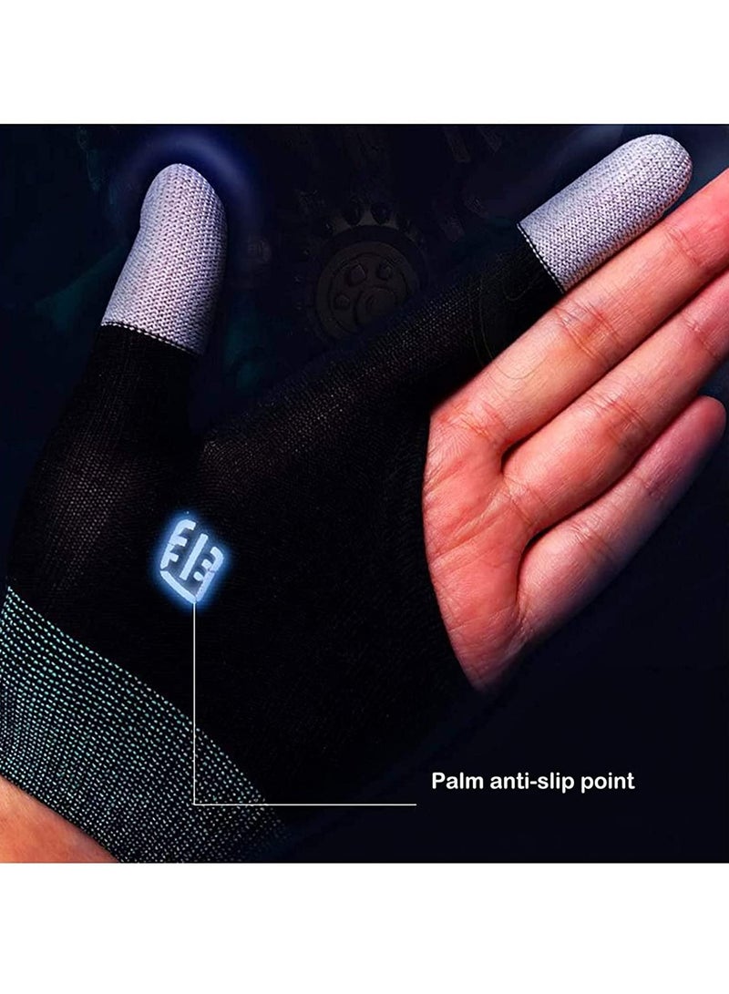 Finger Cover Breathable Game Controller Finger Sleeve 1Pair The latest silver fiber G1 material For Pubg Sweat Proof Touch Screen Gaming Thumb Gloves For All Mobile One pair  - Image 5