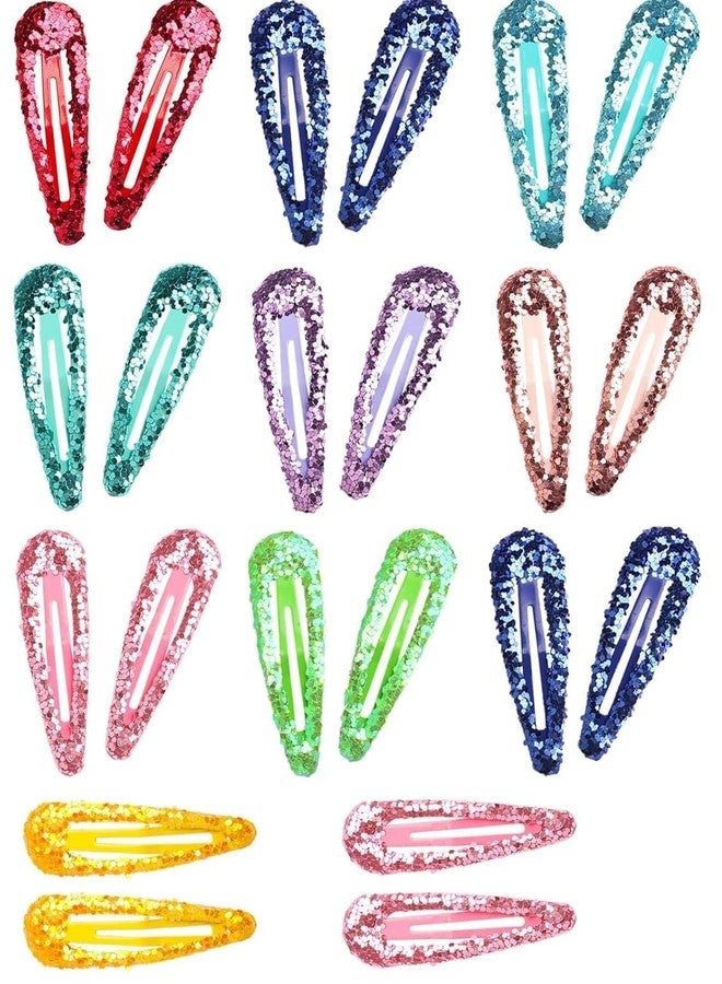 AKADO Glitter Tic Tac Clips Designer Shiny Tic-Tac Hair Pins Glossy Metal Pins Hair Clip Pins Tik-Tak Clip Pin For Women Stylish Hair Accessories, Hair Styling Tool Tik Tak Clips [ pack of ] 12 pc - Image 1