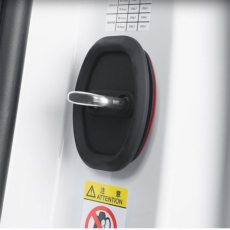 Car Door Lock Shock Absorbing Cushion Thickened Silicone Door Latch Protective Cover Anti-Collision Sticker Comprehensive Protection Universal - Image 5