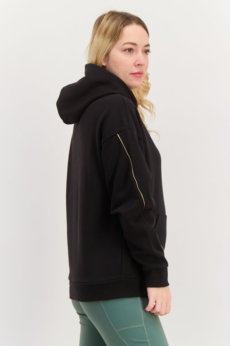 PUMA Women Comfort Fit Embroidered Logo Outdoor Sweatshirts, Black - Image 2