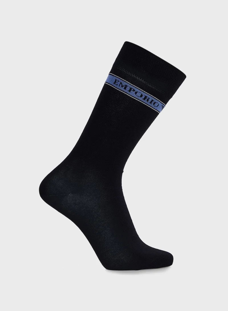 EMPORIO ARMANI 3 Pack Logo Ankle Socks
