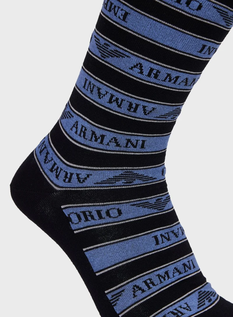 EMPORIO ARMANI 3 Pack Logo Ankle Socks