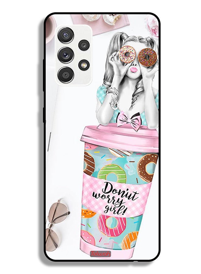 Tolwak Samsung Galaxy A32 5G Protective Case Cover Donut Worry Girl - Image 1