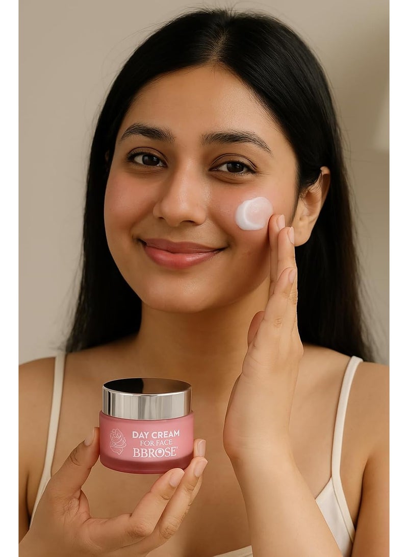 BBROSE Rose & 2% Salicylic Acid Face Day Cream (50ml) | Deep Nourishment & Hydration | Rejuvenates Skin & Provides a Clean, Fresh Finish - Image 2
