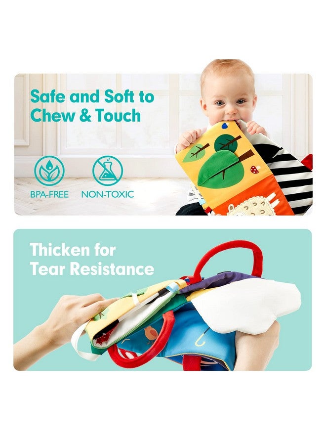 هاهالاند ألعاب الأطفال من عمر 0 إلى 6 أشهر - ألعاب حديثي الولادة عالية التباين - كتب وقت الاستلقاء على البطن للأطفال من عمر 0 إلى 6 أشهر مع أصوات خشخشة وصرير وإحساس باللمس وتحفيز بصري - هدايا استحمام الطفل في عيد الميلاد - Image 4