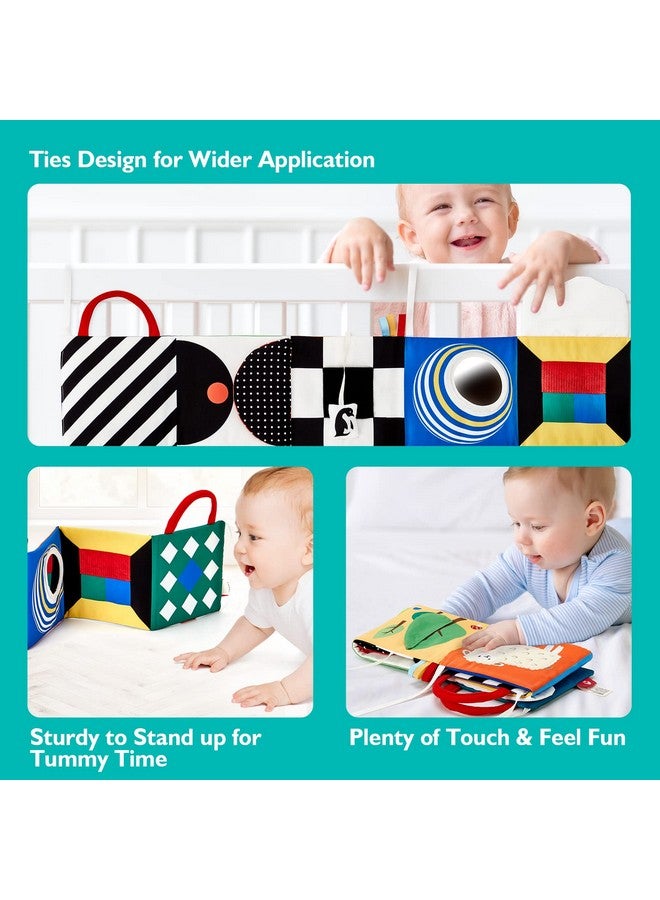 هاهالاند ألعاب الأطفال من عمر 0 إلى 6 أشهر - ألعاب حديثي الولادة عالية التباين - كتب وقت الاستلقاء على البطن للأطفال من عمر 0 إلى 6 أشهر مع أصوات خشخشة وصرير وإحساس باللمس وتحفيز بصري - هدايا استحمام الطفل في عيد الميلاد - Image 3