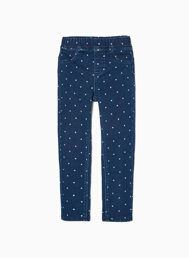 Zippy Zippy Brushed Cotton Jeggings For Girls Clover Dark Blue