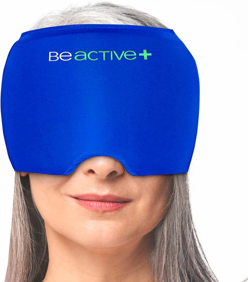 Beactive BeActive Plus Relief Cap Form-Fitting Head Gel Heat & Ice Cap, Reusable, Stretchable, & Form-Fitting Ice Head Cap (Ice Pack Mask) 360-Degree Coverage for Hot & Cold Therapy