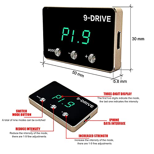 HPEVA Throttle Response Controller,9 Drive Throttle Controller,Intelligent Electronic Racing Pedal Accelerator for JEEP JK Dodge RAM 1500 - Image 2