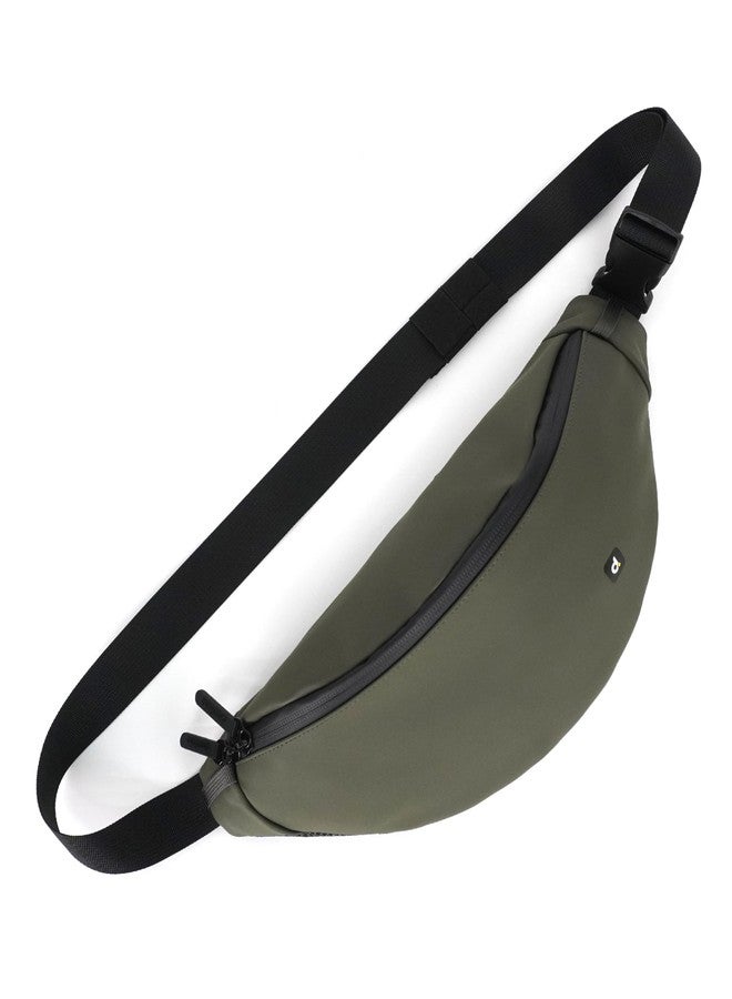 Destinio Waist Bag for Man Woman - Anti Theft, Waterproof Zippers and Back Pocket - Large Travel Waist Pouch, Fanny Pack, Belt & Hip Bag for Men, Women for Hiking, Passport, Gym (Olive Green) - Image 2