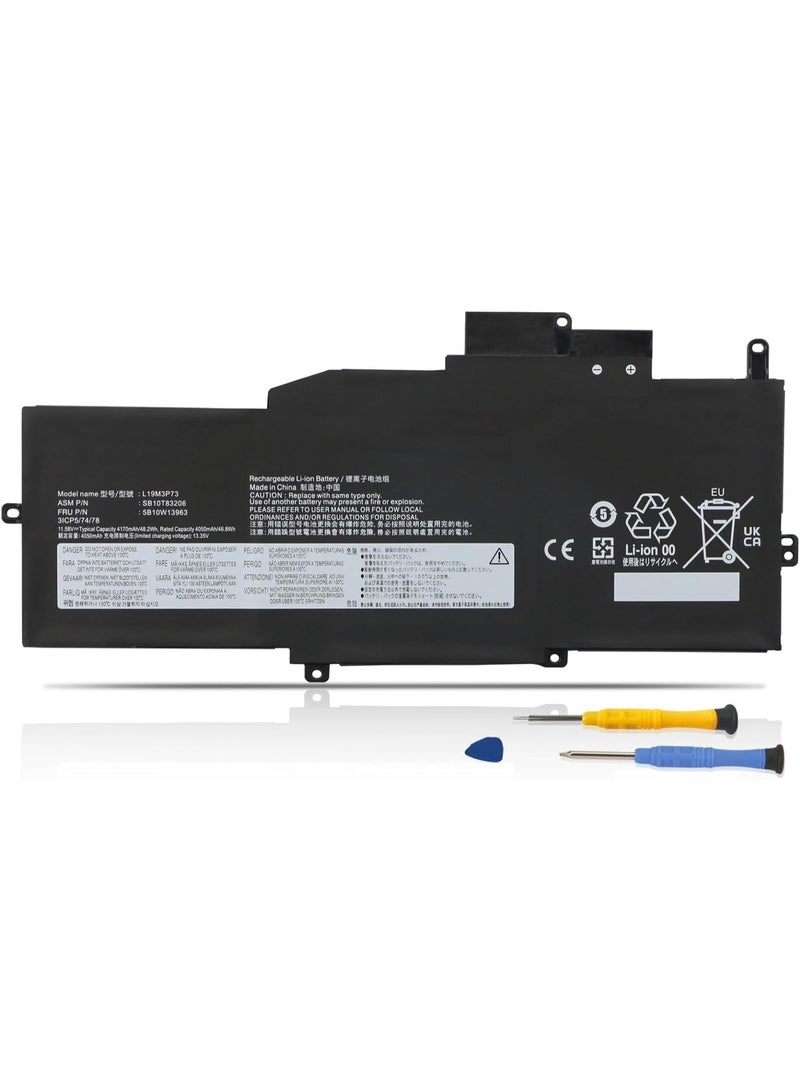 L19M3P73 Laptop Battery Compatible with X1 Gen 1st Series L19M3P72 L19C3P71 5B10W13963 SB10T83206 11.58V 48.2Wh 4170mAh