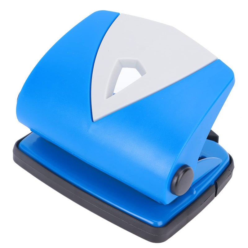 Compact Blue Adjustable Hole Punch With Ruler For Stationery Binding Durable ABS Plastic - Image 5