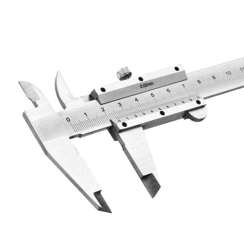 Vernier Caliper: 150mm/0-6" Silver Hardened Stainless Steel - Superior Durability Reliable 0.02mm/0.001" Resolution - Sliding Gauge for Jewelry School Antique Measurement - Image 4