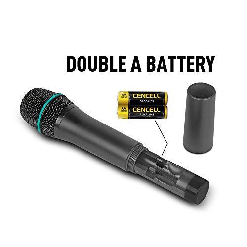 D Debra Debra Audio Pro UHF 4 Channel Wireless Microphone System with Cordless Handheld Lavalier Headset Mics, Metal Receiver, Ideal for Karaoke Church Party (with 2 Handheld & 2 Bodypack (A)) - Image 5