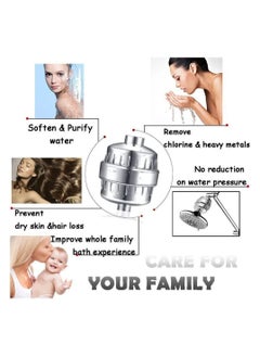 DMG TECH Shower Filter, 25 Stage Shower Filter Water Softener, Shower Head Filter for Hard Water, with 3 Replaceable Filter Cartridges,Universal Replaceable Shower Head Water Purifier to Remove Chlorine  - Image 4