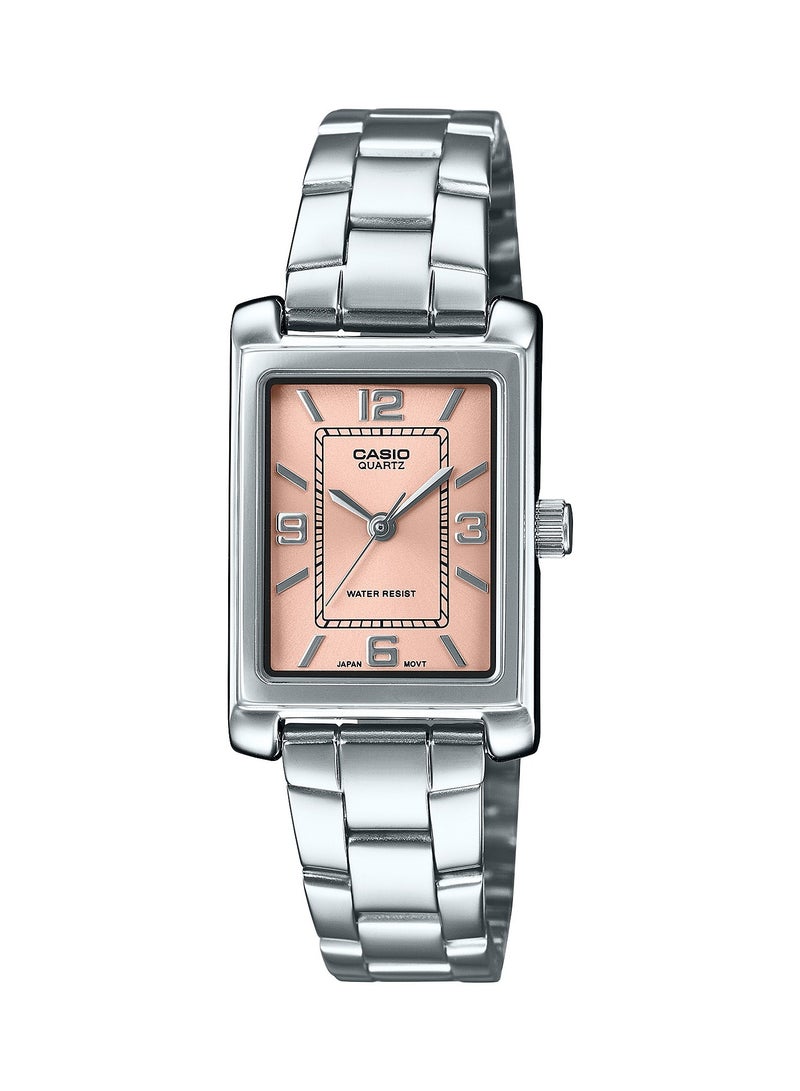 CASIO Standard Analog Rectangle Shape Wrist Watch For Women's LTP-1234DD-4A