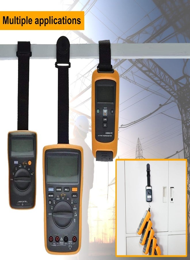 ZIBOO Multimeter Meter Hanging Kit Compatible with Fluke Meters，2 Straps, 2 Clips and Magnetic Hanger Compatible with FLUKE 15B+ 17B+ 18B+ - Image 3