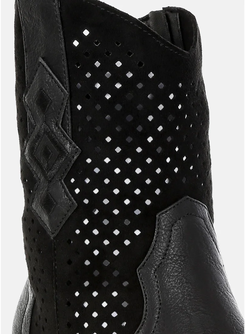 London Rag  London Rag Women's Woven Cowboy Boots in Black for Women | Best Price UAE