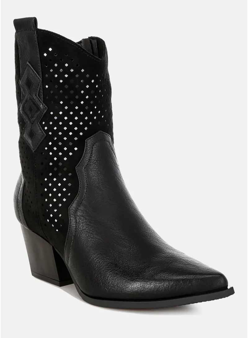 London Rag  London Rag Women's Woven Cowboy Boots in Black for Women | Best Price UAE