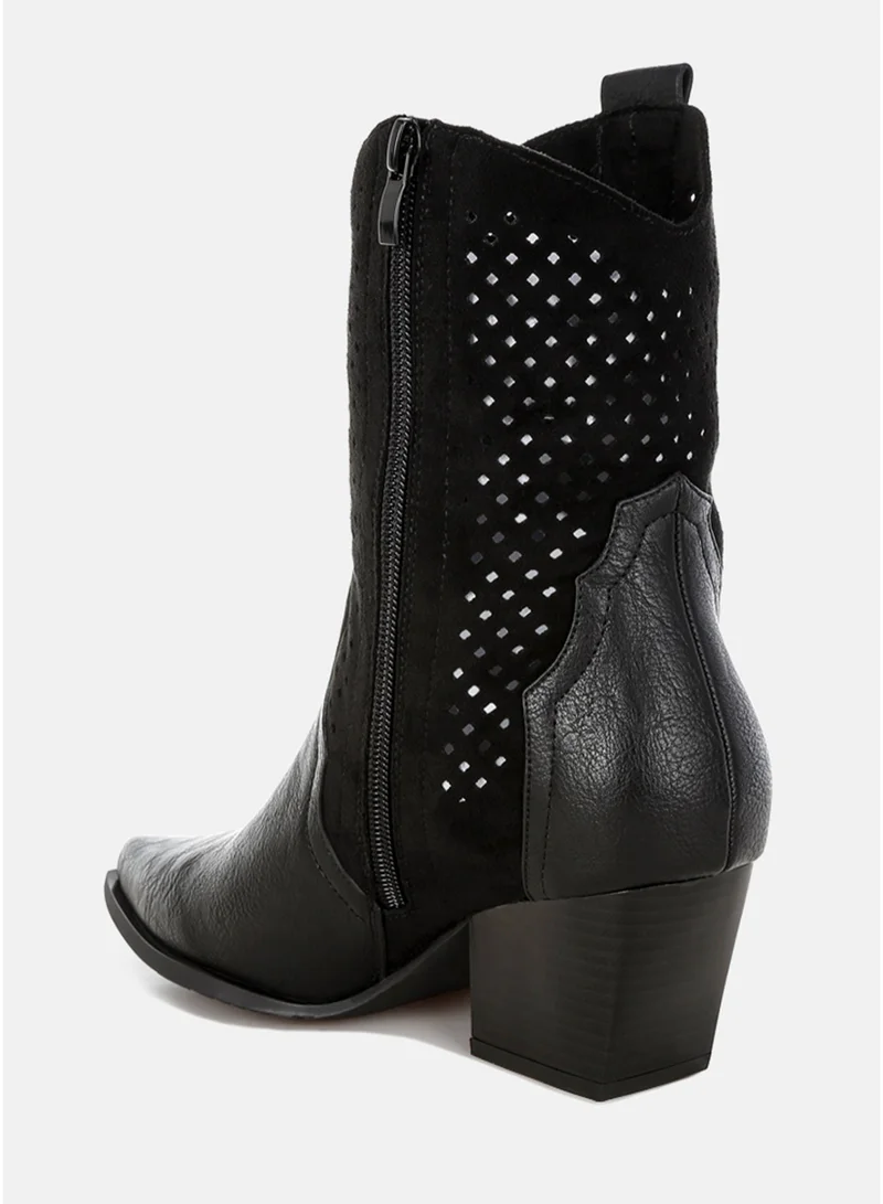 London Rag  London Rag Women's Woven Cowboy Boots in Black for Women | Best Price UAE