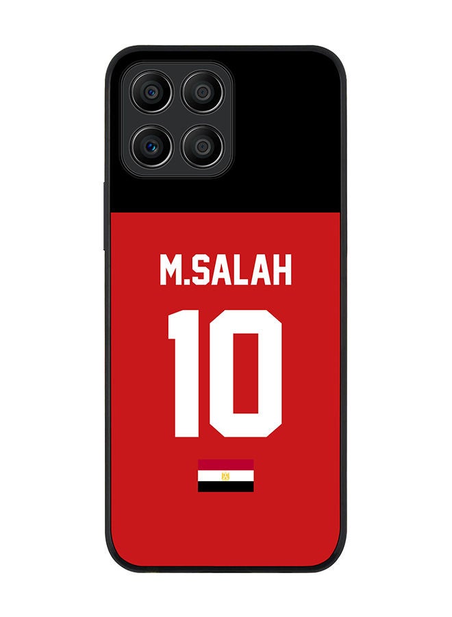 Stylizedd Rugged Black edge case for Honor X8 5G Slim fit Soft Case Flexible Rubber Edges Anti Drop TPU Gel Thin Cover - Football Team - Egypt Player Name - M.Salah - Image 1