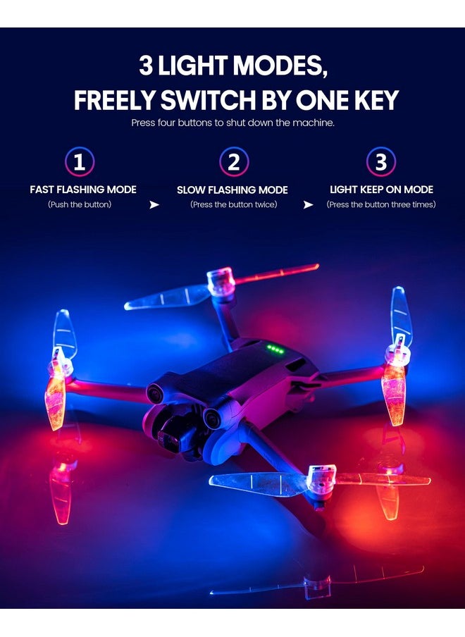 STARTRC Mini 3 Pro Propellers Low-Noise Led Lights Blades Props Propellers For Dji Mini 4 Pro/Mini 3 Pro Accessories(2 Pairs)  - Image 2