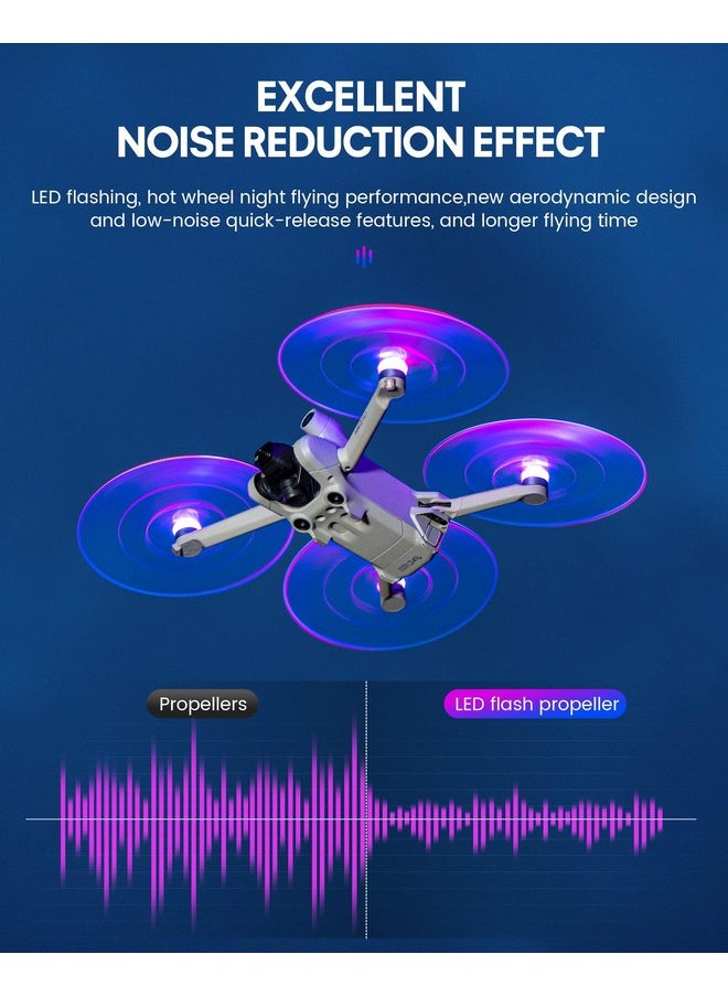 STARTRC Mini 3 Pro Propellers Low-Noise Led Lights Blades Props Propellers For Dji Mini 4 Pro/Mini 3 Pro Accessories(2 Pairs)  - Image 3