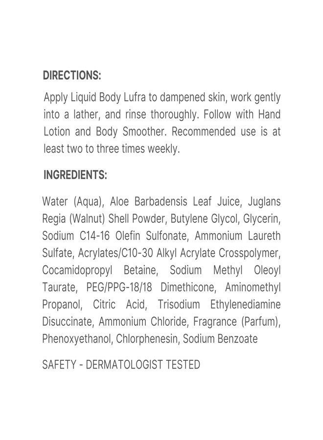 Nu Skin Liquid Body Lufra | Exfoliating and Face Moisturizer, Body Wash For Skin Care | With Ground Walnut Shells, Aloe Vera, Glycerin | Wet skin with Water-work into lather-rinse | 8.4 Fl Oz | 2 Pack - Image 2